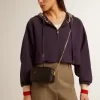 Mini Star Bag i svart läder med ton-i-ton-stjärna