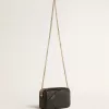 Mini Star Bag i svart läder med ton-i-ton-stjärna
