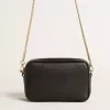 Mini Star Bag i svart läder med ton-i-ton-stjärna