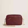 Mini Star Bag i vinrött läder med ton-i-ton-stjärna Mini Star Bag i vinrött läder med ton-i-ton-stjärna