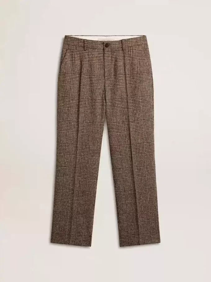 Mjuk houndstooth-byxa för herr Mjuk houndstooth-byxa för herr