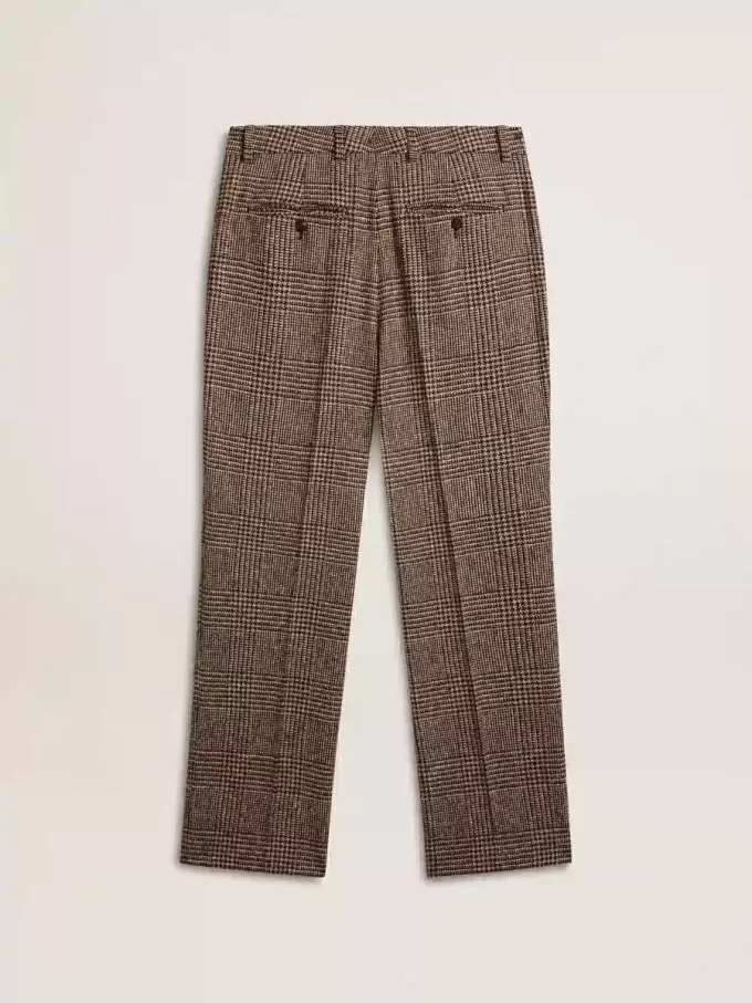 Mjuk houndstooth-byxa för herr Mjuk houndstooth-byxa för herr