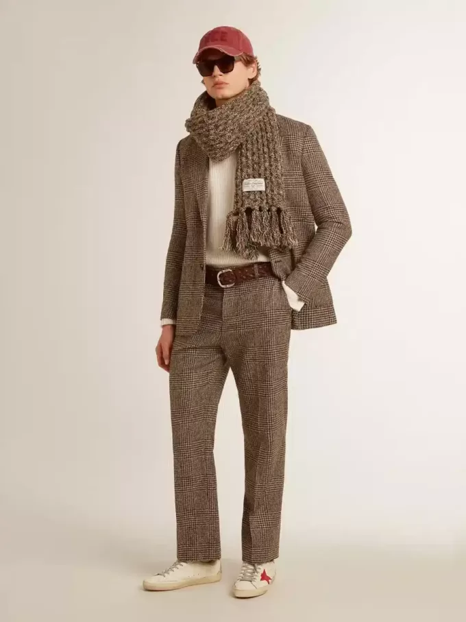 Mjuk houndstooth-byxa för herr Mjuk houndstooth-byxa för herr