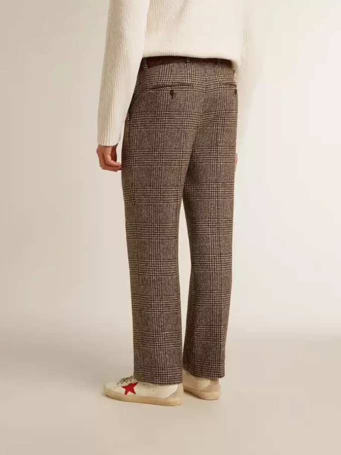 Mjuk houndstooth-byxa för herr Mjuk houndstooth-byxa för herr