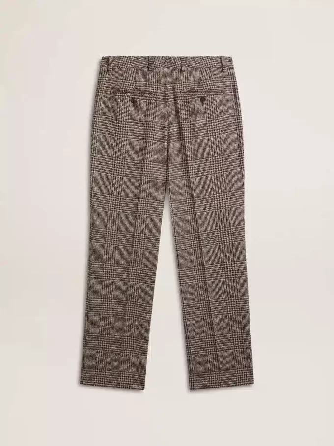 Mjuk houndstooth-byxa för herr Mjuk houndstooth-byxa för herr