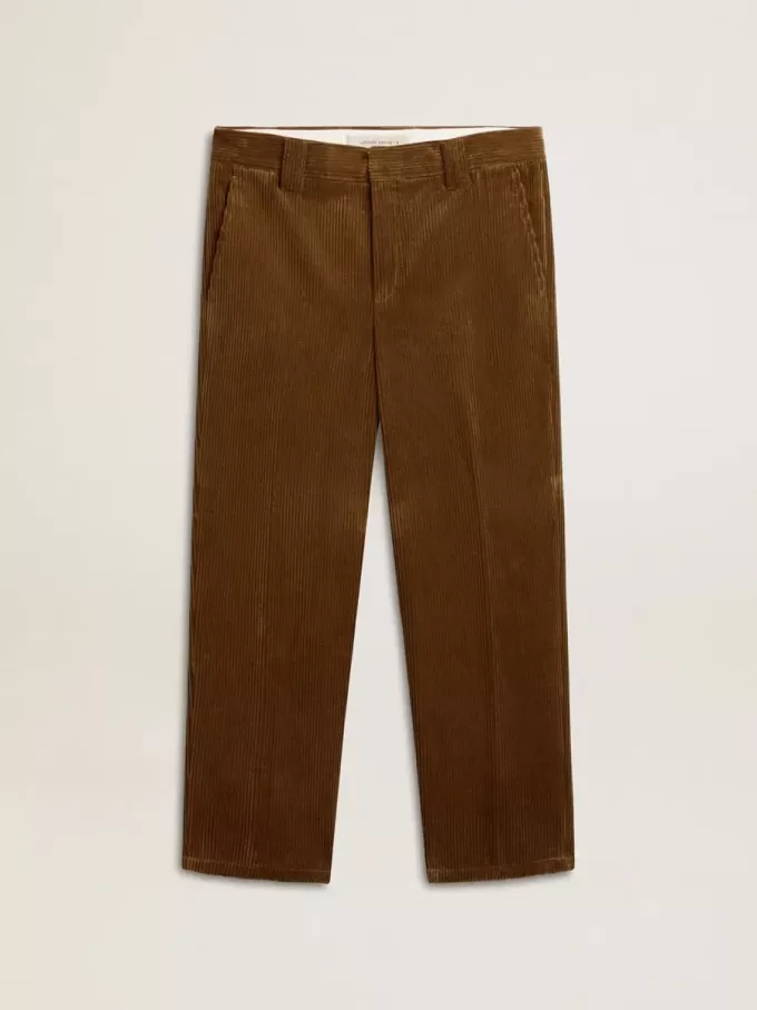 Mörk olivgröna corduroybyxor för herr Mörk olivgröna corduroybyxor för herr