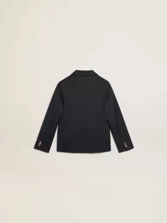 Mörkblå dubbelknäppt blazer för pojkar
