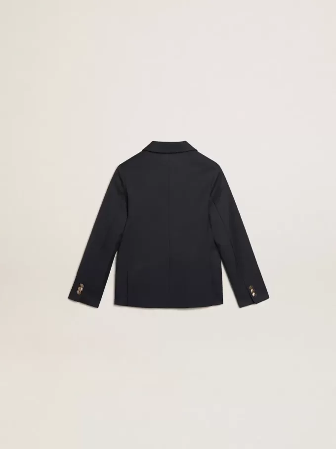 Mörkblå dubbelknäppt blazer för pojkar Mörkblå dubbelknäppt blazer för pojkar