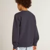 Mörkblå sweatshirt för pojkar med vitt tryck Mörkblå sweatshirt för pojkar med vitt tryck