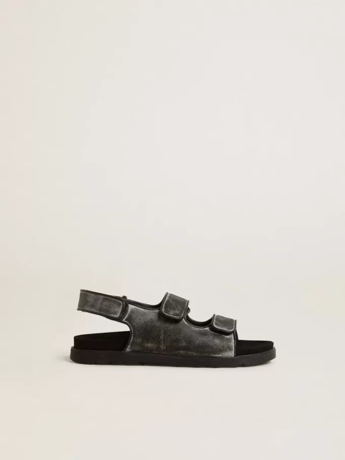 Noa Young sandaler i slitet svart läder Noa Young sandaler i slitet svart läder