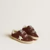 Old School Junior i burgundy glitter med läderstjärna och hälflik Old School Junior i burgundy glitter med läderstjärna och hälflik