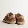 Old School Junior i persikorosa glitter med rosa mockastjärna