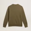 Olivgrön sweatshirt för herr med Golden-text Olivgrön sweatshirt för herr med Golden-text