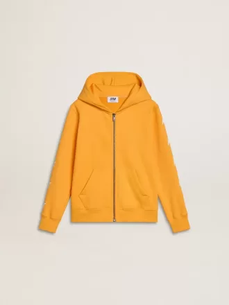 Orange sweatshirt med dragkedja för pojkar