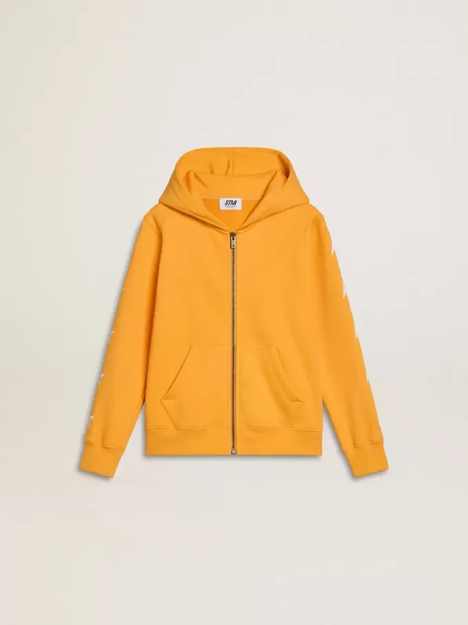 Orange sweatshirt med dragkedja för pojkar Orange sweatshirt med dragkedja för pojkar