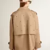Oversized trenchcoat för dam med kristaller