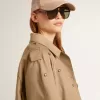 Oversized trenchcoat för dam med kristaller