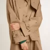 Oversized trenchcoat för dam med kristaller