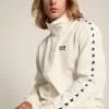 Papyrusvit sweatshirt med dragkedja och svarta stjärnor för herr