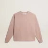 Puderrosa sweatshirt med omvänd logotyp på baksidan – Jersey Capsule
