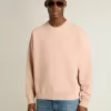 Puderrosa sweatshirt med omvänd logotyp på baksidan – Jersey Capsule