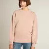 Puderrosa sweatshirt med omvänd logotyp på baksidan – Jersey Capsule