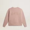 Puderrosa sweatshirt med omvänd logotyp på baksidan – Jersey Capsule