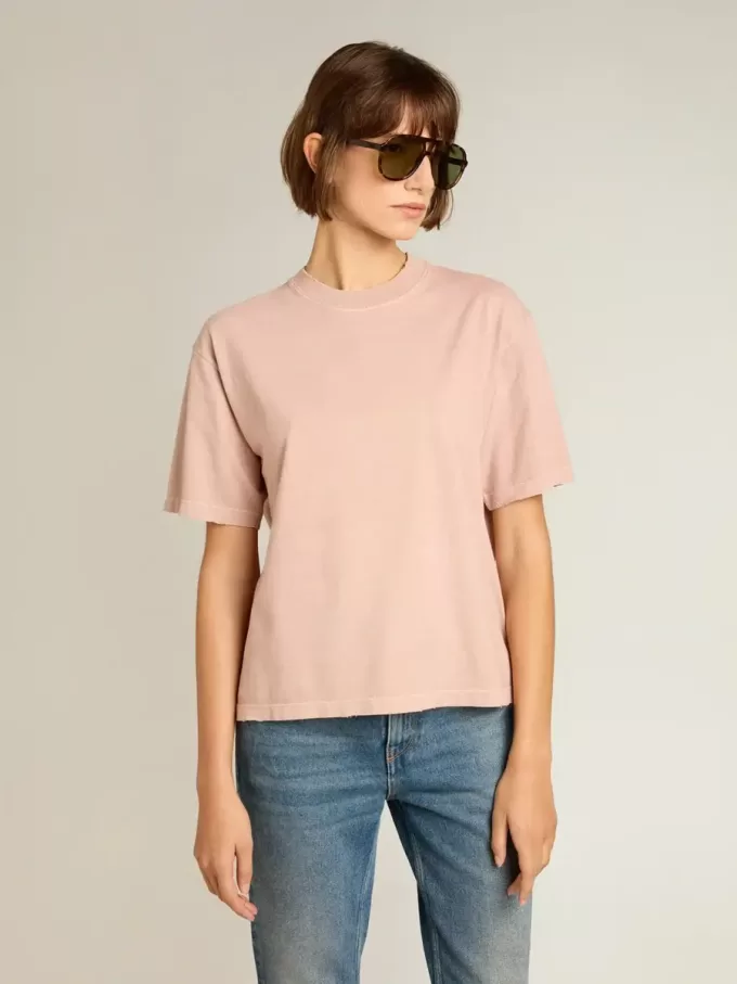 Puderrosa T-shirt med omvänd logotyp på baksidan – Jersey Capsule Puderrosa T-shirt med omvänd logotyp på baksidan – Jersey Capsule