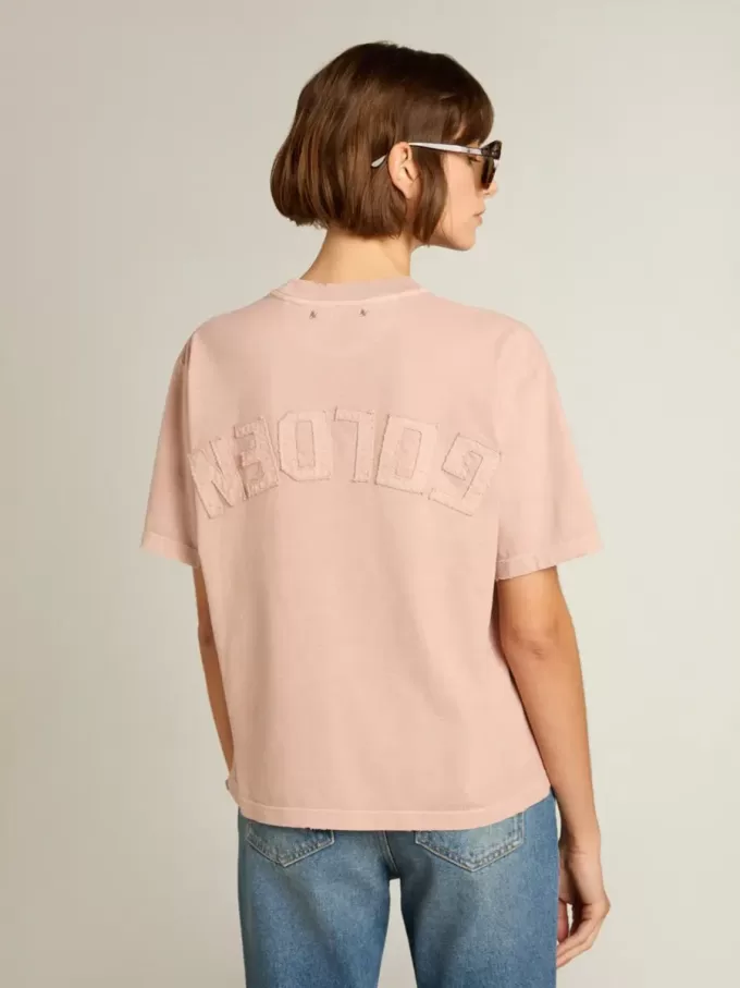 Puderrosa T-shirt med omvänd logotyp på baksidan – Jersey Capsule Puderrosa T-shirt med omvänd logotyp på baksidan – Jersey Capsule