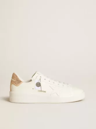 Purestar med läderstjärna och mockahälflik med Swarovski-kristaller
