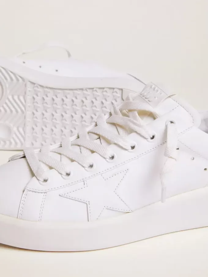 Purestar sneakers för damer med glittrande silverfärgad hälflik Purestar sneakers för damer med glittrande silverfärgad hälflik