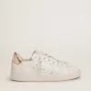 Purestar sneakers för damer med guldfärgad hälflik