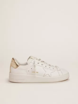 Purestar sneakers för damer med guldfärgad hälflik