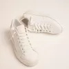 Purestar sneakers för damer med guldfärgad hälflik