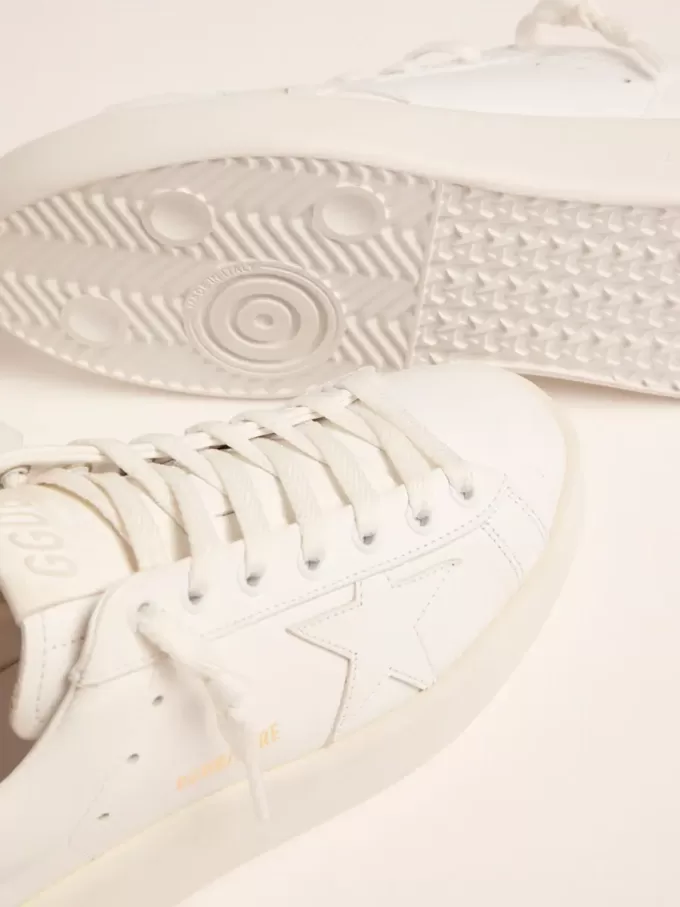 Purestar sneakers för damer med guldfärgad hälflik
