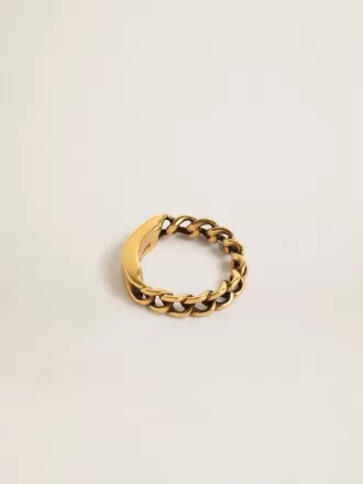 Ring i antikguldfärg med regelbundna länkar Ring i antikguldfärg med regelbundna länkar