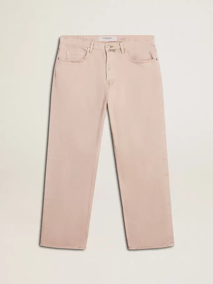 Rosa färgade jeans för män Rosa färgade jeans för män