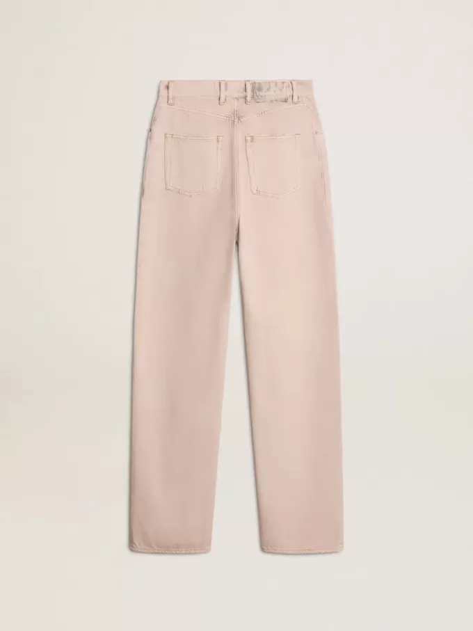 Rosa jeans för damer Rosa jeans för damer