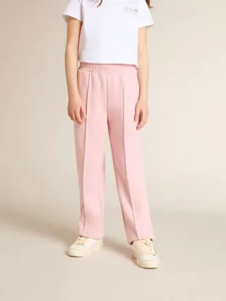 Rosa joggingbyxor med glitterstjärna på framsidan