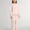 Rosa sweatshirt för flickor med rosa text på framsidan Rosa sweatshirt för flickor med rosa text på framsidan