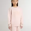 Rosa sweatshirt för flickor med rosa text på framsidan Rosa sweatshirt för flickor med rosa text på framsidan