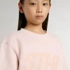 Rosa sweatshirt för flickor med rosa text på framsidan Rosa sweatshirt för flickor med rosa text på framsidan