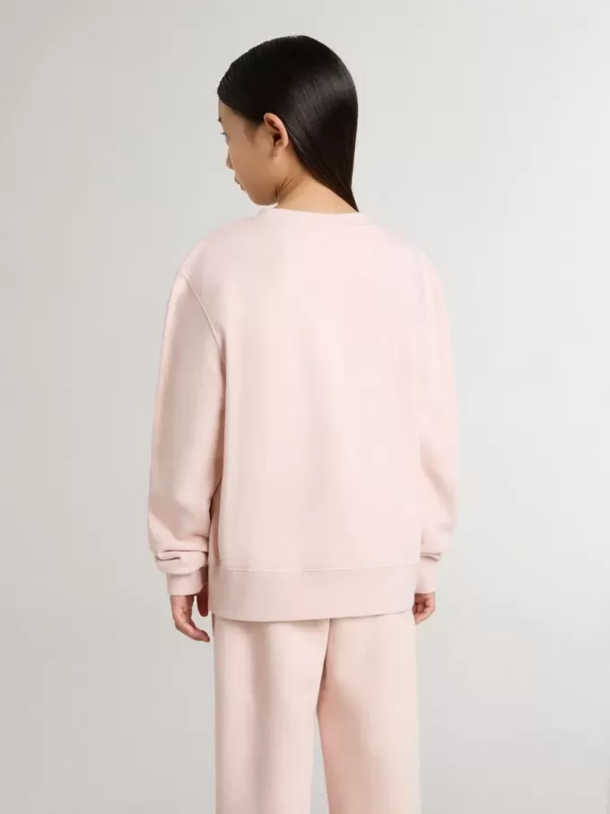Rosa sweatshirt för flickor med rosa text på framsidan Rosa sweatshirt för flickor med rosa text på framsidan