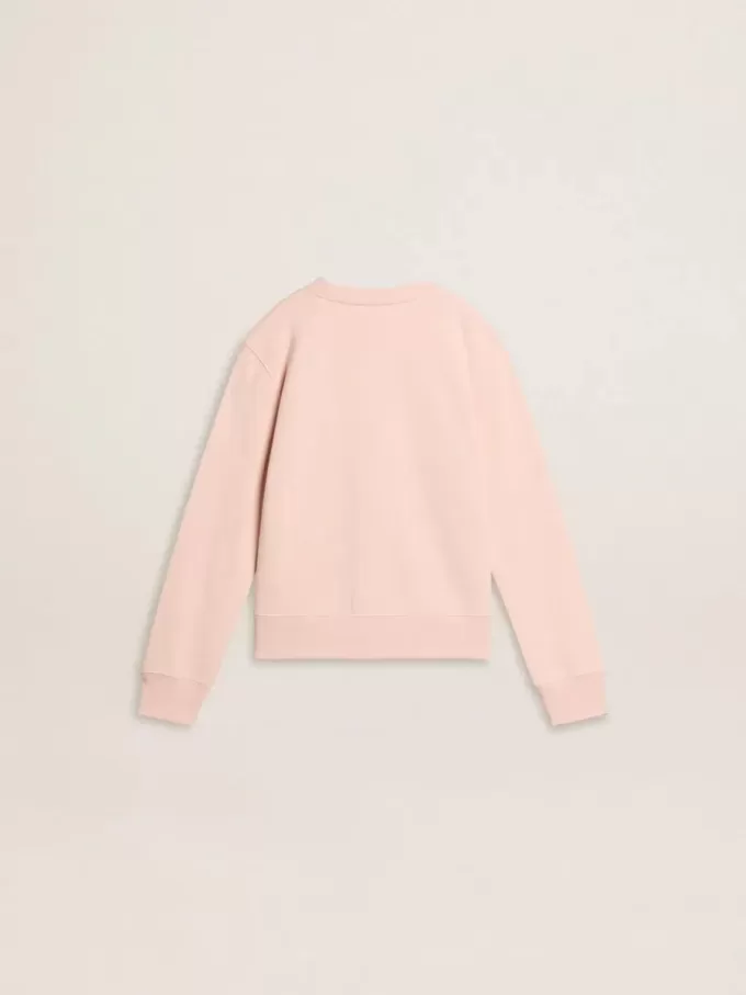 Rosa sweatshirt för flickor med rosa text på framsidan Rosa sweatshirt för flickor med rosa text på framsidan
