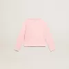 Rosa sweatshirt med maxistjärna i silverglitter på framsidan