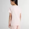 Rosa T-shirt för flickor med rosa tryck på framsidan Rosa T-shirt för flickor med rosa tryck på framsidan