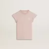 Rosa T-shirt för flickor med volangärmar och broderi Rosa T-shirt för flickor med volangärmar och broderi