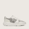 Running Sole för damer i mesh och nubuck med silvermetallisk läderstjärna