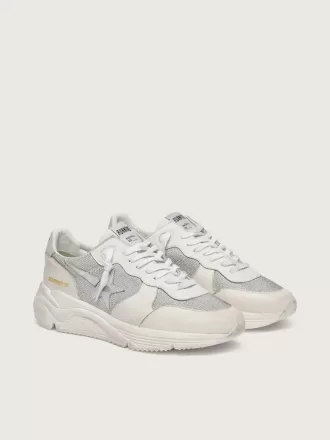 Running Sole för damer i mesh och nubuck med silvermetallisk läderstjärna