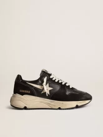 Running Sole för damer i svart nappa och mocka